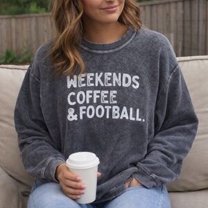 Oat Collective Gray Graphic 100% Cotton Long sleeve Crew Neck Sweatshirt small